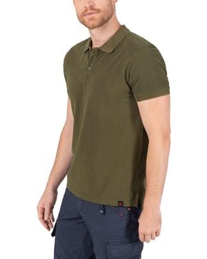 Timezone Herren Poloshirt Garment Dye Poloshirt - Grün