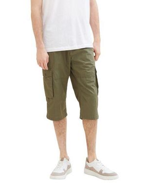 Tom Tailor Herren Bermuda Short Printed Max Overknee - Grün