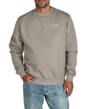 Riverso Pullover Herren Mit Druck Rivjamie Regular Fit - Grau