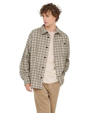 Only & Sons Herren Hemdjacke Onswaleed Corduroy Overshirt - Natur