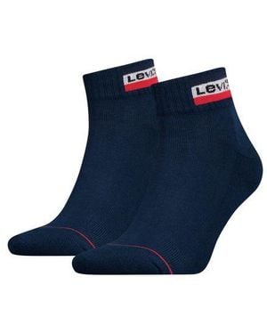 Levi's Quarter Sportsocken Mid Cut Sportswear Logo 2Er Pack - Blau