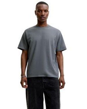 Jack & Jones Herren Rundhals T-Shirt Jjeaustin - Grau