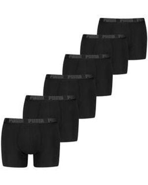 PUMA Herren Boxershort Everyday Boxer Ecom 6Er Pack - Schwarz