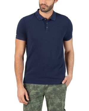 Timezone Herren Poloshirt Garment Dye Poloshirt - Blau