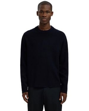 SELECTED Selected Herren Rundhals Pullover Slhteller Fn Relaxed Crew Neck - Blau