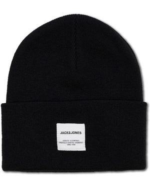 Jack & Jones Herren Mütze Jaclong Knit Beanie - Schwarz