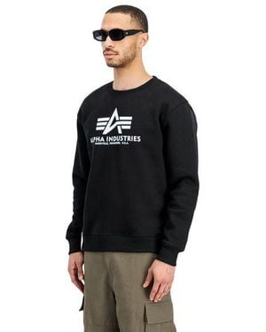 Alpha Industries Herren Sweatshirt Basic Bl - Schwarz