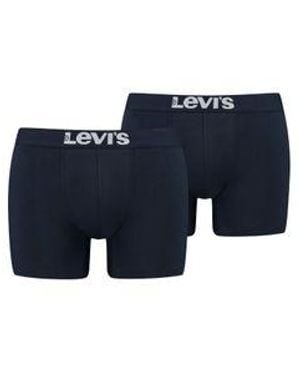 Levi's Herren Boxershort Solid Basic Boxer 2Er Pack - Blau