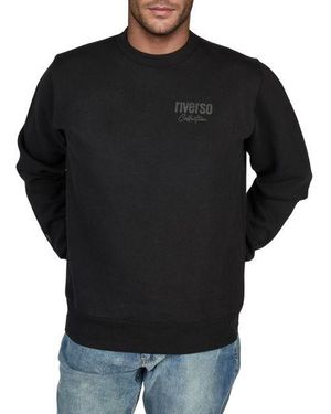 Riverso Pullover Herren Mit Druck Rivjamie Regular Fit - Schwarz