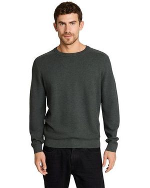 Tom Tailor Herren Rundhals Pullover Structured Crewneck Knit - Grau