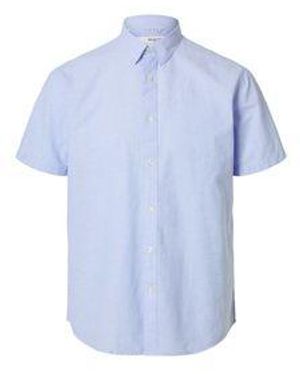 SELECTED Herren Freizeithemd Slhregsun Shirt Ss Classic - Blau