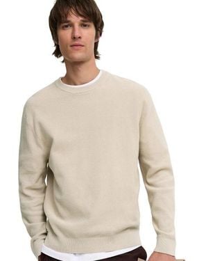 Only & Sons Herren Pullover Onstony Ds 12 Ls Waffle Crew Knit - Weiß