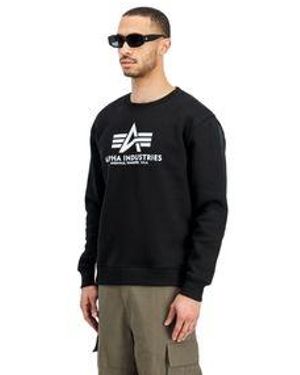 Alpha Industries Herren Sweatshirt Basic Bl - Schwarz