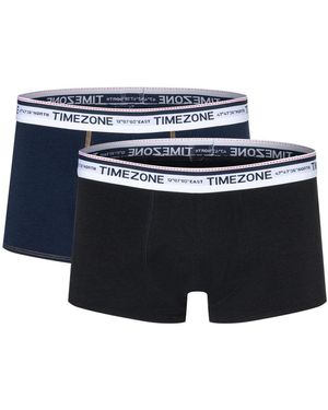Timezone Herren Boxershort Twin Pack 2Er Pack - Blau