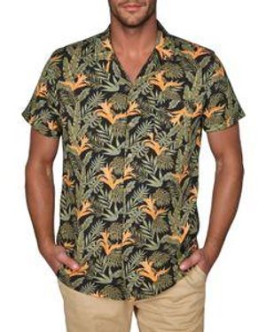 Riverso Hawaii Hemd Männer Kurzarm Rivmick Regular Fit - Grün