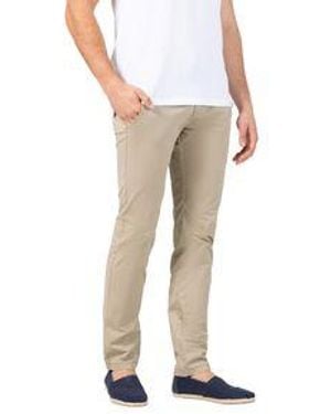 Timezone Herren Chino Hose Slim Jannotz Mid Waist Slim Fit - Weiß