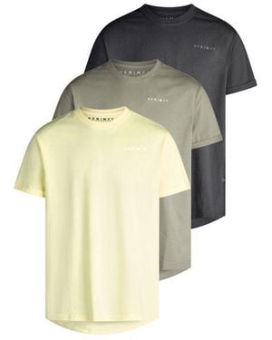 DENIMFY Tshirt Herren Regular Fit Dfdiego 3Er Set Pack - Mehrfarbig