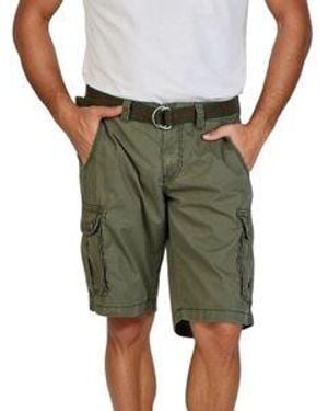 Timezone Cargo Shorts Herren Mit Gürtel Regular Fit Maguiretz - Grün