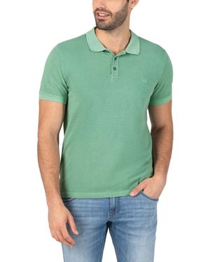Timezone Herren Poloshirt Garment Dye Poloshirt - Grün