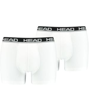 Head Herren Boxershort Basic Boxer 2Er Pack - Weiß