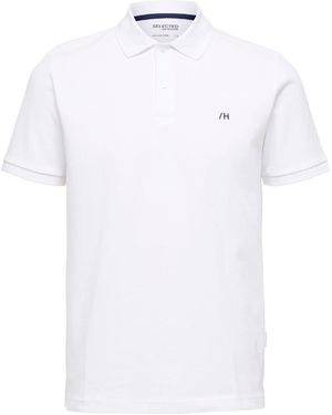 SELECTED Se Poloshirt SLHDANTE - Weiß