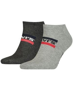 Levi's Sneaker Sportsocken Low Cut Sportswear Logo 2Er Pack - Grau