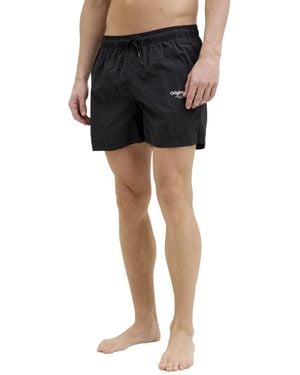 Jack & Jones Herren Badehose Badeshort Jpstnaxos Jjswim Shorts Vesterbro - Schwarz
