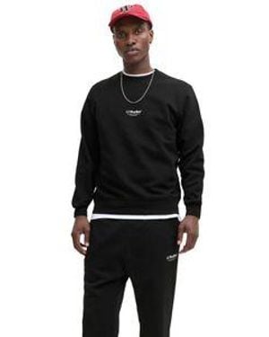 Jack & Jones Herren Sweatshirt Jjesoho Sweat Crew Neck - Schwarz