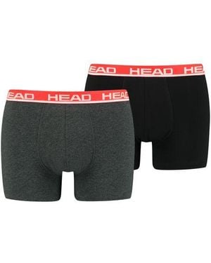 Head Herren Boxershort Basic Boxer 2Er Pack - Schwarz