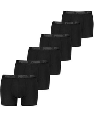 PUMA Herren Boxershort Everyday Boxer Ecom 6Er Pack - Schwarz
