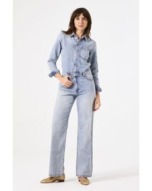 Garcia Denim Jumpsuit Medium Used - Blauw