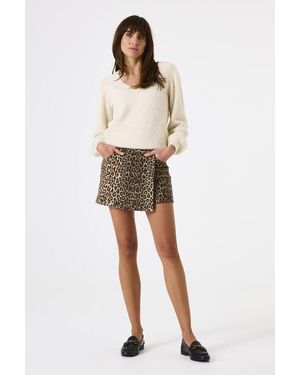 Garcia Skort Met Print - Naturel