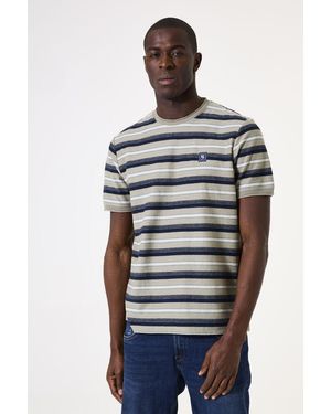 Garcia T-shirt Gestreept - Grijs