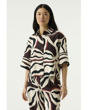 Garcia Blouse Met Print - Bruin
