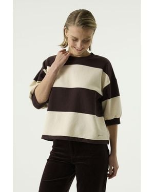 Garcia Sweater Gestreept - Naturel