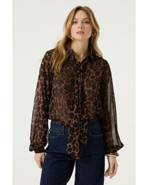 Garcia Blouse Met Print - Bruin