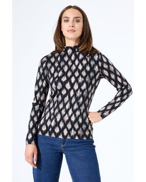 Garcia Longsleeve Met Print - Blauw