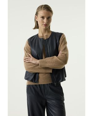 Garcia Leather Look Gilet Donker - Zwart