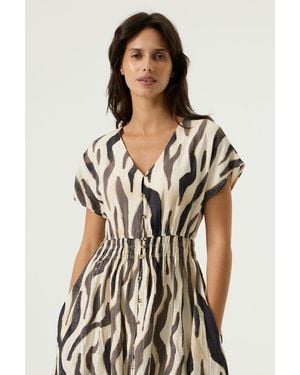 Garcia Jurk Met Print - Wit