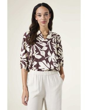 Garcia Blouse Met Print - Wit