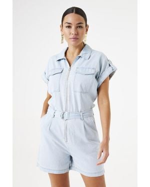 Garcia Denim Playsuit Bleached - Wit