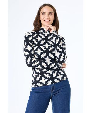 Garcia Longsleeve Met Print - Blauw