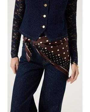 Garcia Sjaal Met Print - Blauw