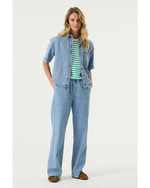 Tripper Jeans Wide Fit Indigo Fade - Blauw