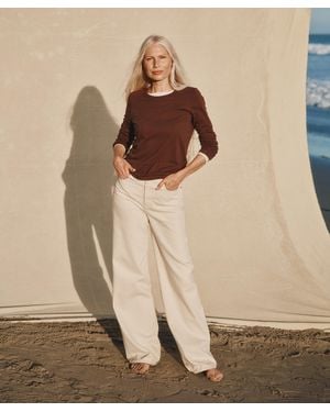Jenni Kayne Topanga Wide Leg Jeans - Natural