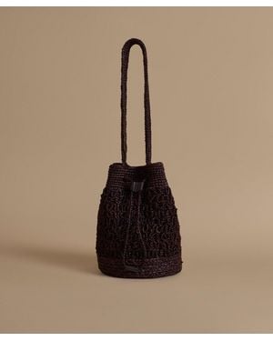 Jenni Kayne Riviera Raffia Bucket Bag - Natural