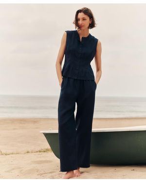 Jenni Kayne Linen Logan Pant - Blue