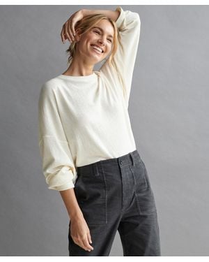 Jenni Kayne Boyfriend Long-Sleeve T-Shirt - Gray
