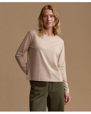Jenni Kayne Long-Sleeve Clean Classic T-Shirt - Natural