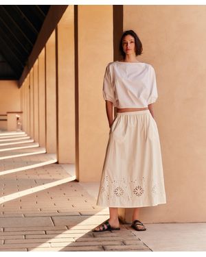 Jenni Kayne Broderie Lauren Skirt - Natural